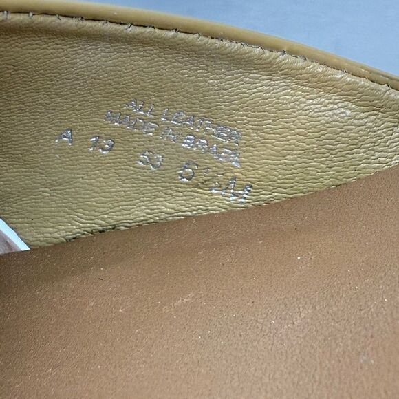 Tory Burch Tania Patent Leather Ankle Strap Sandals Tan 6.5 - Picture 7 of 7